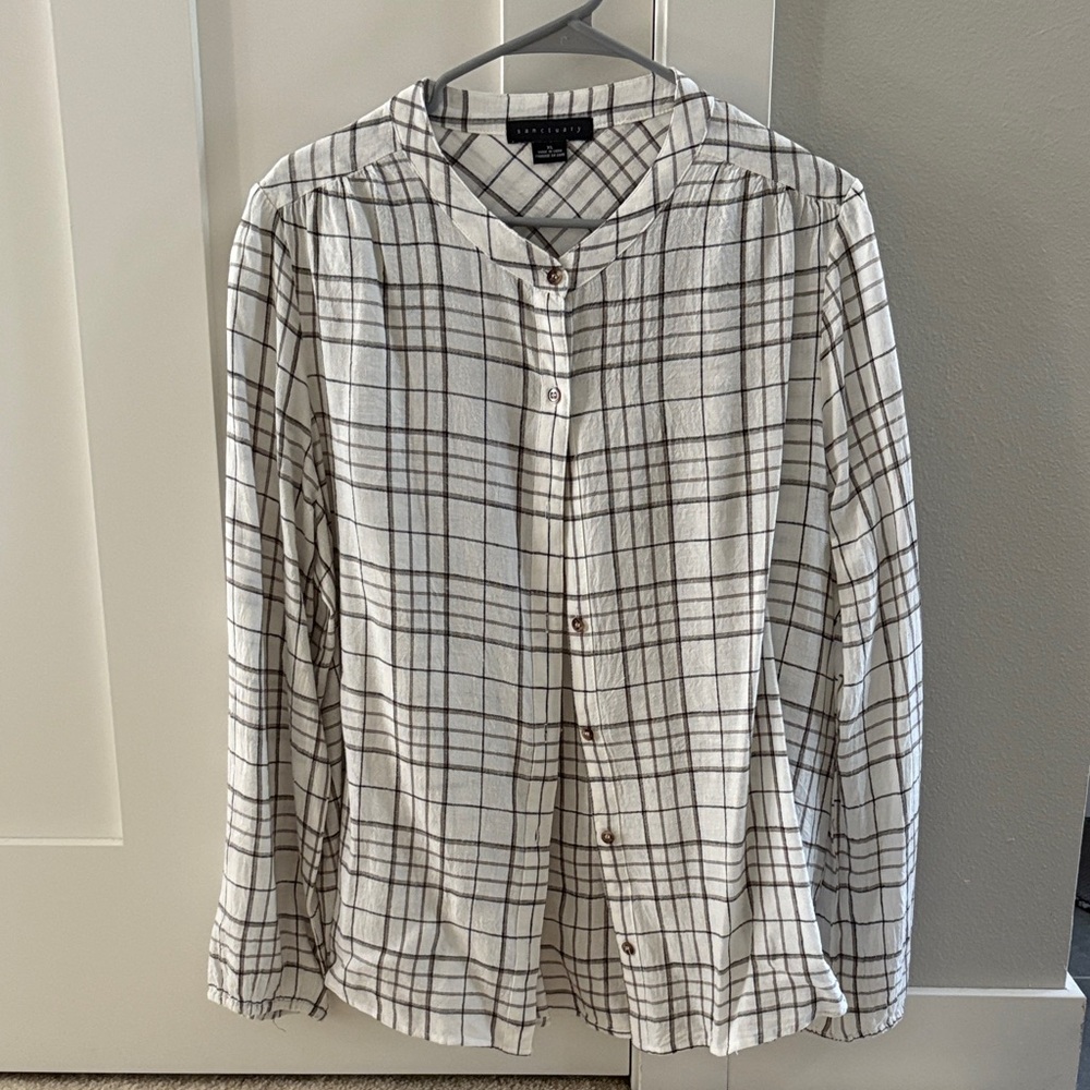 Sanctuary Button-Up Popover Blouse